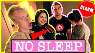 ALARM CLOCK PRANK up all night  COUPLE VS COUPLE  Sam Golbach [upl. by Airyk]