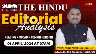 01 April 2024The Hindu Editorial Analysis  SSC  BANK  UPSC  DFENCE  By Vishal Pandey Sir [upl. by Wesley152]