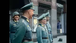 Spectacular colorized film of the beginning of the German occupation of The Netherlands during WWII [upl. by Dauf]