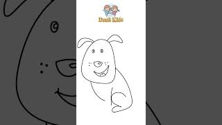 How to draw a Puppy for kids  Puppy Drawing Lesson [upl. by Burrill]