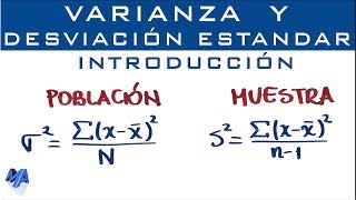 Varianza y desviación estándar  Introducción [upl. by Eirtemed]