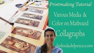 How to Print a Collagraph without a Press and Add Color After the Ink Dries [upl. by Akkinahs]