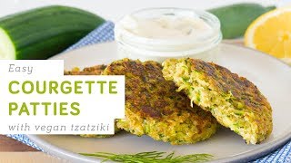 Courgette patties with vegan tzatziki [upl. by Bausch2]