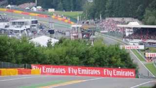 F1 Start Belgium GP Spa 2013  Raidillon [upl. by Atazroglam]