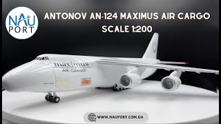 Aircraft model Antonov An124 Maximus Air Cargo URZYD Scale 1200 [upl. by Ahsaelat]