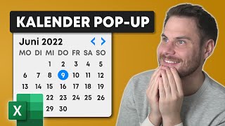 Datum per Kalender PopUp in Excel einfügen [upl. by Dleifxam]