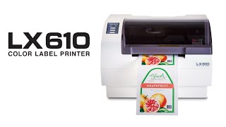 Primera LX610 Color Label Printer with PlotterCutter  Short Version [upl. by Irod]