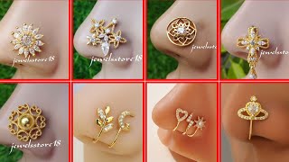 Clear Nose Stud Big Round Nose Stud Handmade Nose Jewelry Gold Nose Piercing Dangle Nose Stud 2024 [upl. by Ariik]