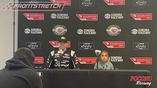 Aric Almirola Describes His Success At Sonoma quotIt Has Way Less Corners Than Other Road Coursesquot [upl. by Sibie461]