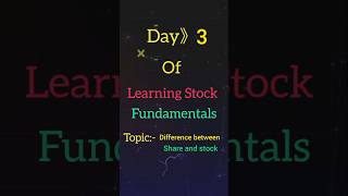 Day 3 of Learning Stock fundamentals Topic stocksandshares shorts trendingshorts finance [upl. by Cohlette]