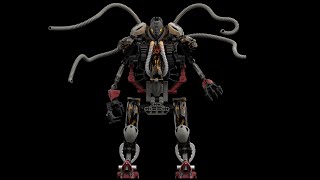 Makuta Teridax What Makuta looked like before it became a whirlwind of parts 3d model MOC BIONICLE [upl. by Pember]