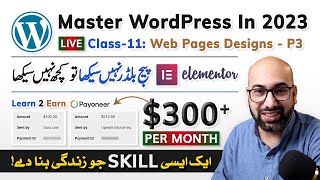 Customizing Web Pages Design with Elementor Page Builder  Elementor Class Part3  Live Class 11 [upl. by Zephan]