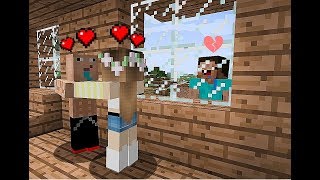 NOOB ENCUENTRA A SU NOVIA BESANDO A ALGUIEN MAS 😭💔 Minecraft TROLL [upl. by Ainalem]