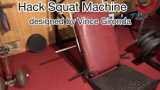 Hack Squat Designed By Vince Gironda  John McGee  Robert Torres vincesgym vincesgymmuseum [upl. by Cartan]