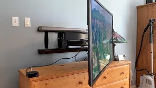 Sanus BLF328 Advanced FullMotion TV wall mount blogger review [upl. by Senga804]