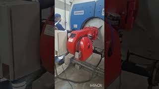 Steam boiler with Gas burner service [upl. by Alvira803]