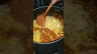 Macarronada de carne moída com calabresa  receita completa esta aqui no canal 👉shorts [upl. by Mettah]