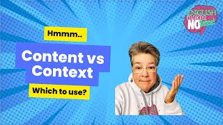 Content vs Context Meanings and Uses [upl. by Rama268]