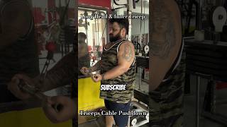 Triceps exercises  Triceps long head  Cable pushdown shorts subscribe like trending ytshorts [upl. by Salisbarry]