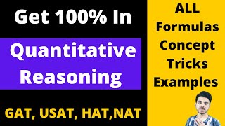 Quantitative Reasoning Complete Portion Formulas Concept Examples NTS GAT NAT USAT GMAT HAT [upl. by Anikas749]