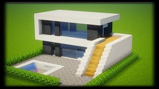 TUTO MAISON MODERNE FACILE A FAIRE  MINECRAFT [upl. by Hughett882]