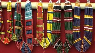 Multi coloured Naga bead tribal necklaces and accessories [upl. by Codi]