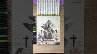 Dibujando a JESÚS sentado en su trono 🙏✨ art drawing jesus [upl. by Anead]