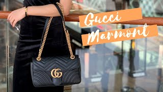 GUCCI MARMONT 3 YEARS REVIEW  Is Gucci Marmont Out of Style 2020 Tips to Maintain Its Shape 双G心得分享 [upl. by Anaj273]