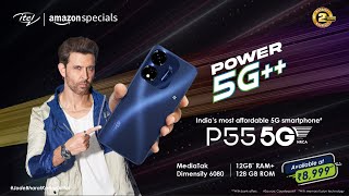 itel P55 5G  MediaTek Dimensity 6080  12GB RAM  128GB ROM  at ₹8999 [upl. by Betsey]