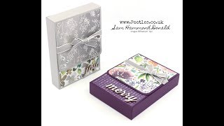 Frosted Florals Note Card Box using Stampin Up Supplies [upl. by Anilatsyrc]