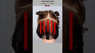 BOB HAIRCUTgraduation haircuttutorial bobcut shortvideo [upl. by Ynnij]