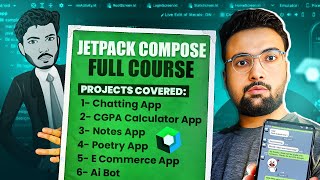 Jetpack Compose Course for Beginners 2024  Android Development Full Course in Hindi [upl. by Cudlip]