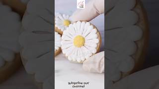 Flower Cookie Ideas  Royal Icing Cookie Decorating shorts trending cookies dessert decoration [upl. by Dasya]