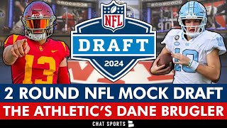 2024 NFL Mock Draft 1st And 2nd Round Projections From Dane Brugler Of The Athletic  Reaction [upl. by Netti]