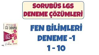 Sorubüs LGS Denemeleri 1  Fen Bilimleri 110 [upl. by Ynnavoeg111]