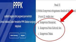 JenisJenis TES Dalam Seleksi PPPK 2019 [upl. by Bedwell]