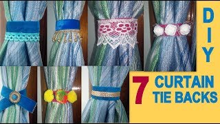 DIY  7 Easy Curtain Tie Backs  Room Decor Idea  Its makeover tym [upl. by Eiddal603]