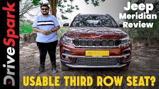 Jeep Meridian Review  3rd Row Seat Space Offroad Performance Features 4x4 amp More [upl. by Sinoda]