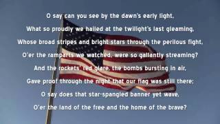 Star Spangled Banner US National Anthem with Lyrics [upl. by Felicity]