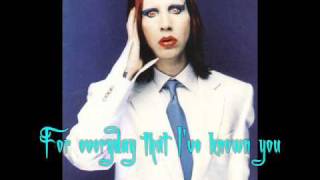 The Speed of Pain  Marilyn Manson Lyrics Video w pic [upl. by Neilson]