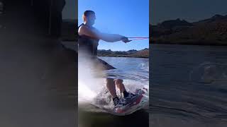 Come wakeskate with me wakeskating raw wakeboarding boating shuvit [upl. by Ezmeralda]