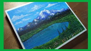 ✅ Como Pintar un LAGO y MONTAÑA con Acrilico  Paso a Paso  Pintura Acrilica  Tutorial 47 [upl. by Notnilk736]