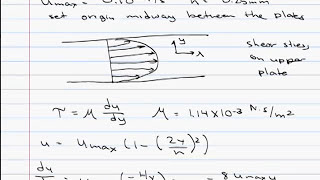 Shear Stress between Parallel Plates [upl. by Aidnyl548]