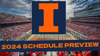 Illinois 2024 College Football Schedule PreviewProjected Record [upl. by Ferris]