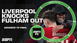 FULL REACTION Liverpool advance to Carabao Cup Final vs Chelsea  ESPN FC [upl. by Dietz986]