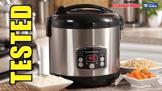 Hamilton Beach DIGITAL RICE COOKER and FOOD STEAMER 475 Litre ESSENTIAL HOME REVIEW [upl. by Jun589]