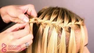 Waterfall Braid Tutorial  Become Gorgeous [upl. by Lunsford]