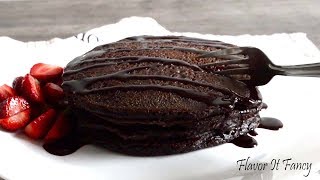 Chocolate Pancake  Eggless Pancake Recipe  How to Make Pancake [upl. by Artap976]