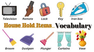 Household Items  English Vocabulary  Daily Use English Wordslearnenglish [upl. by Grannia]