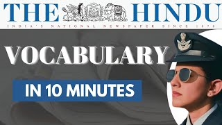 THE HINDU VOCAB CLASS 18VOCABULARY ENGLISH FOR NDACDSAFCAT AND OTHER EXAMSthehinduvocabulary [upl. by Ecirtal]